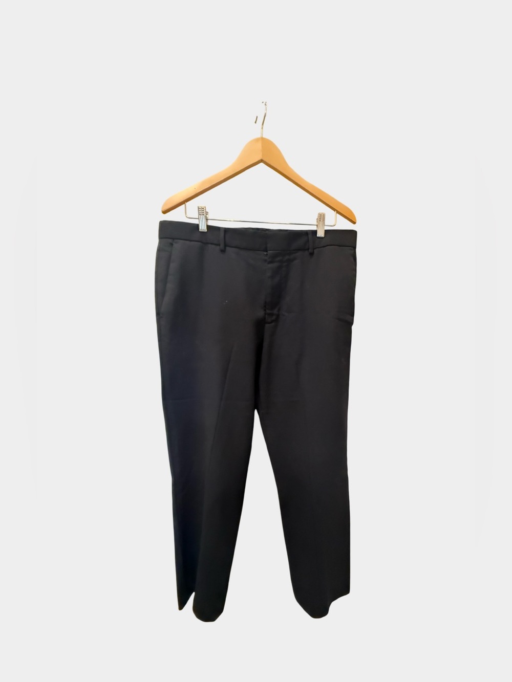 Vince Black Wool Tailored Trousers Size 34 Made in Portugal